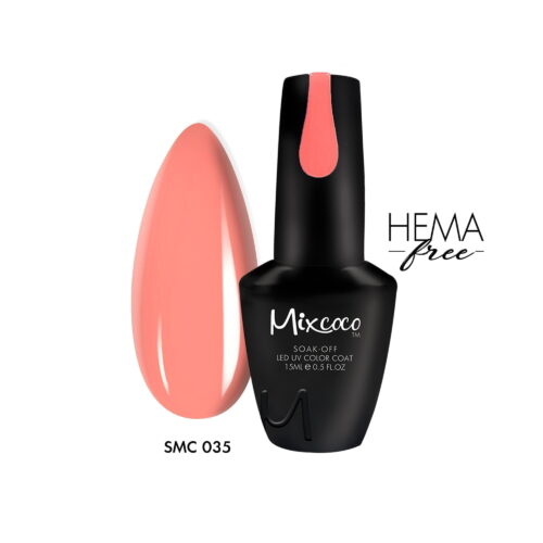 SMC 035 Ημιμόνιμο Βερνίκι Mixcoco 15ml (Fluo-Ανοιχτό Ροζ)