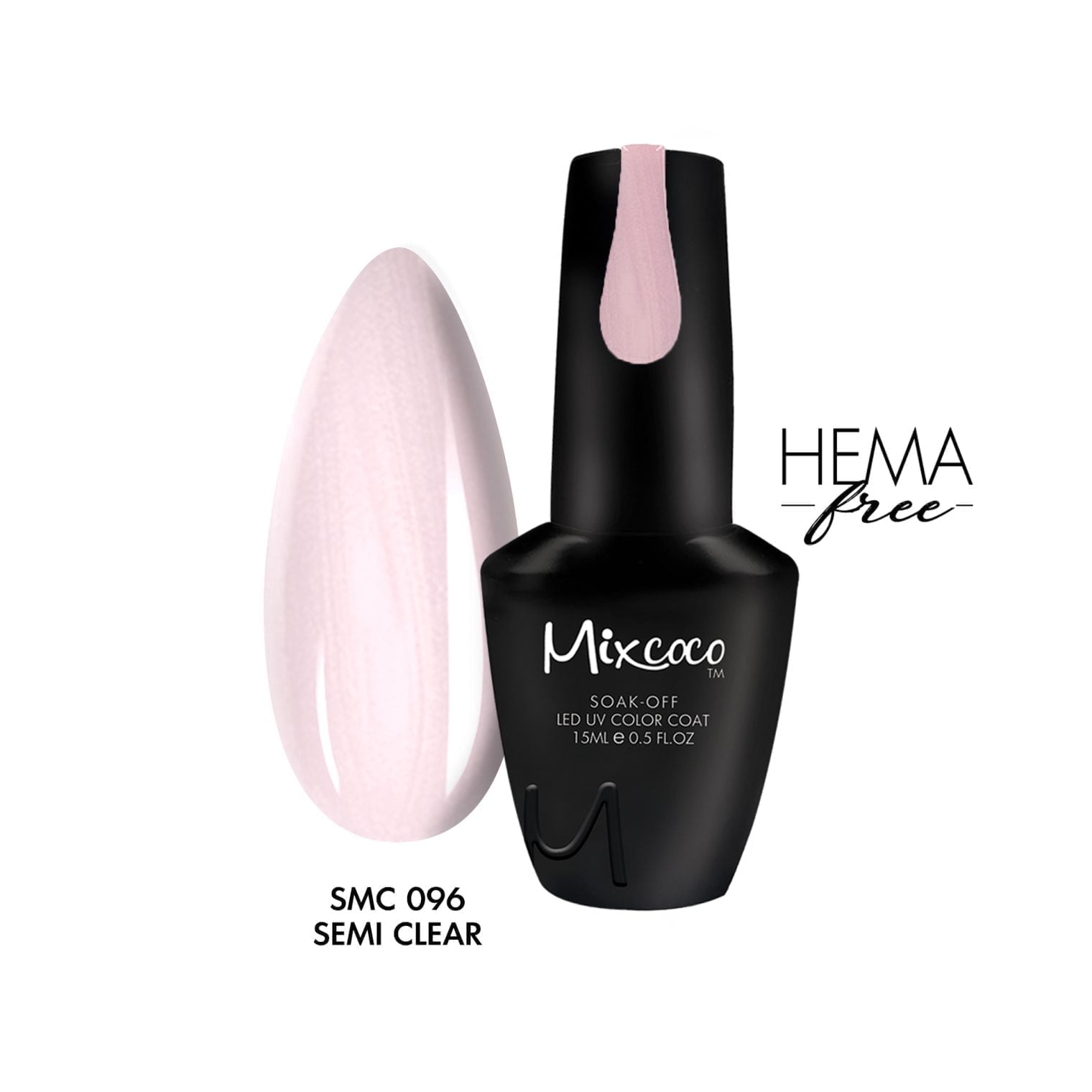 SMC 096 Ημιμόνιμο Βερνίκι Mixcoco 15ml (Πέρλα)