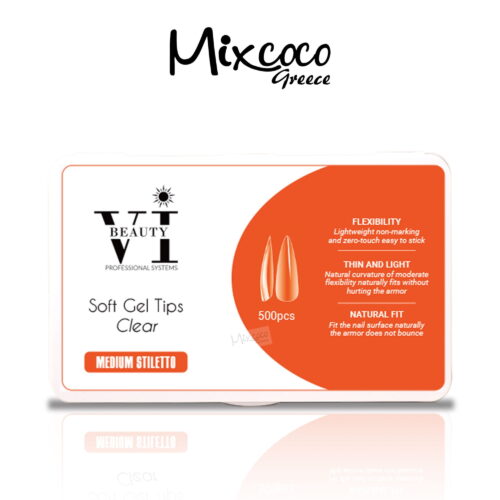 Soft Gel Tips 500τμχ Medium Stiletto