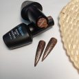 SMC 190 Ημιμόνιμο Βερνίκι Mixcoco 15ml (Σκούρο-Καφέ-Χρυσό Glitter)