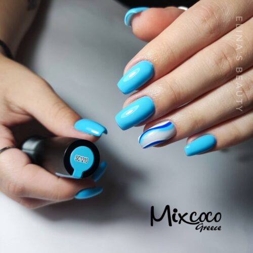 SC-1210 Ημιμόνιμο Βερνίκι Mixcoco 15ml (Sky Blue)
