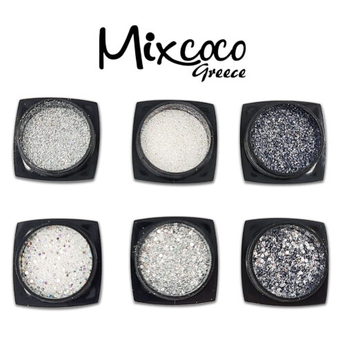 SHINING SUGAR GLITTER MIXED SILVER SET 3GR