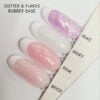 Rubber Base Pink Glitter & Flakes 15ml