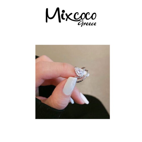 Nail Ring Silver & Strass