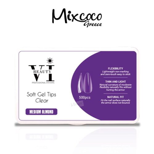 SOFT GEL TIPS 500ΤΜΧ MEDIUM ALMOND