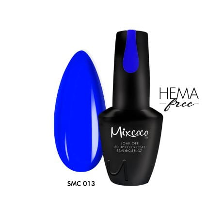 SMC 013 Ημιμόνιμο Βερνίκι Mixcoco 15ml (Έντονο Μπλε)