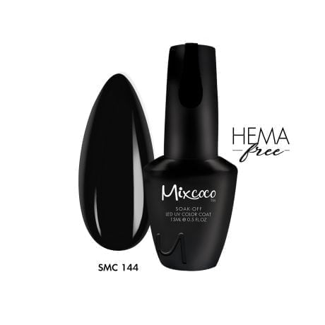 SMC 144 Ημιμόνιμο Βερνίκι Mixcoco 15ml (Μαύρο)