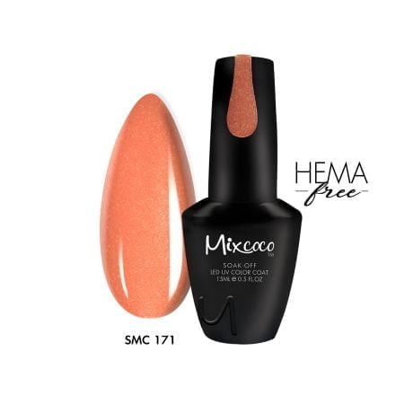 SMC 171 Ημιμόνιμο Βερνίκι Mixcoco 15ml (Πορτοκαλί-Μπρονζέ Shimmer)