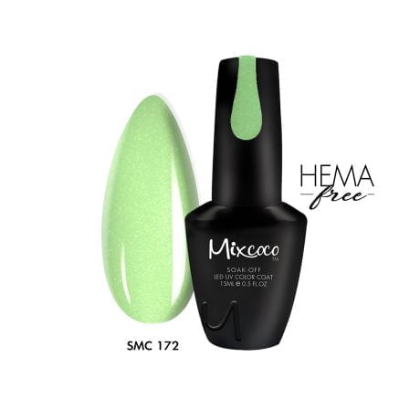SMC 172 Ημιμόνιμο Βερνίκι Mixcoco 15ml (Πράσινο Shimmer)
