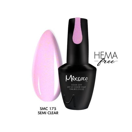 SMC 175 Ημιμόνιμο Βερνίκι Mixcoco 15ml (Ροζ-Mermaid Shimmer)
