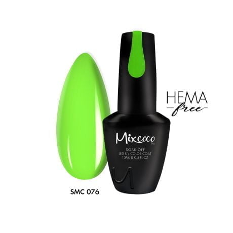SMC 076 Ημιμόνιμο Βερνίκι Mixcoco 15ml (Fluo Πράσινο)