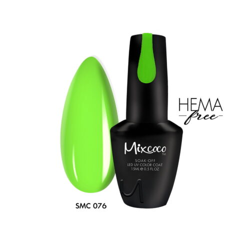 SMC 076 Ημιμόνιμο Βερνίκι Mixcoco 15ml (Fluo Πράσινο)