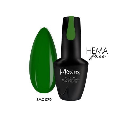 SMC 079 Ημιμόνιμο Βερνίκι Mixcoco 15ml (Πράσινο Μουντό)