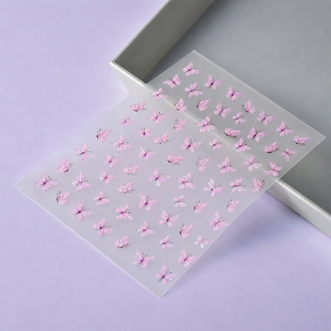 ΔΙΑΚΟΣΜΗΤΙΚΑ ΑΥΤΟΚΟΛΛΗΤΑ ΝΥΧΙΩΝ LILAC BUTTERFLIES