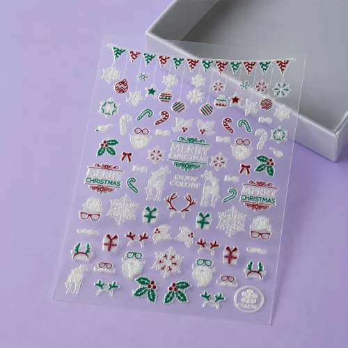 ΔΙΑΚΟΣΜΗΤΙΚΑ ΑΥΤΟΚΟΛΛΗΤΑ ΝΥΧΙΩΝ CHRISTMAS DESIGNS MIX 05