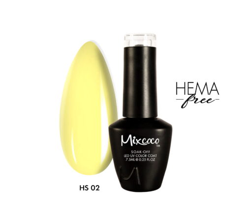 HS-002 Ημιμόνιμο Βερνίκι 7.5ml Κίτρινο Ανοιχτό Mixcoco