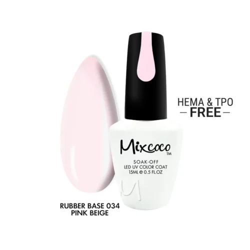 MIXCOCO RUBBER BASE 034 PINK BEIGE HEMA & TPO FREE
