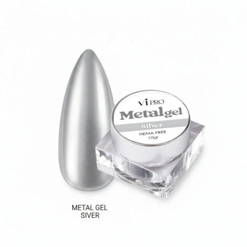 metal gel silver