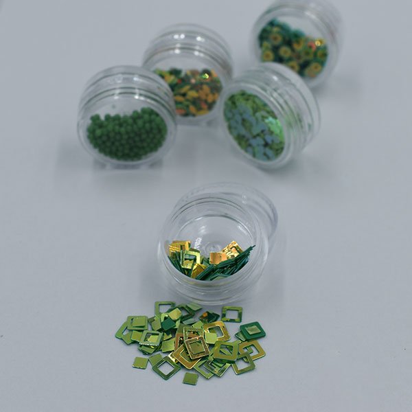 Set Glitter Multi Shapes Πράσινο