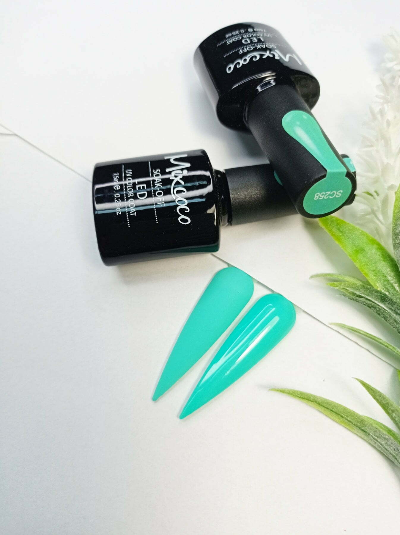 SC-258 Ημιμόνιμο Βερνίκι 7.5ml Τιρκουάζ Mixcoco