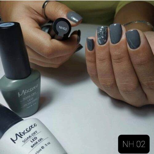NH-002 Ημιμόνιμο Βερνίκι Mixcoco 15ml Grey Flavor (Ημιμόνιμα Βερνίκια)