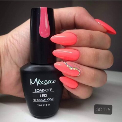 SC-175 Ημιμόνιμο Βερνίκι 7.5ml Fluo Κοραλί Mixcoco - Image 3