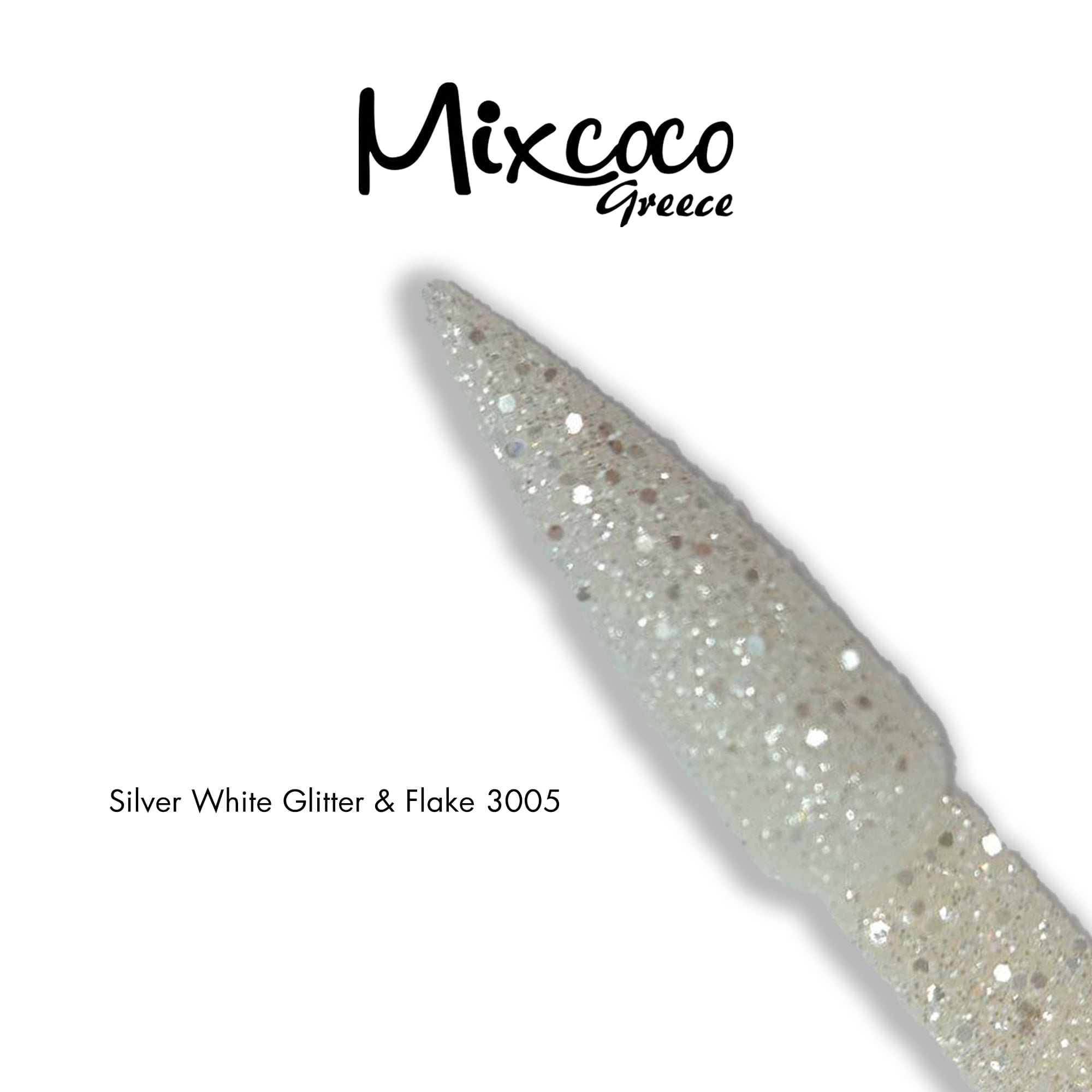 Silver White Glitter & Flake 3005 10gr