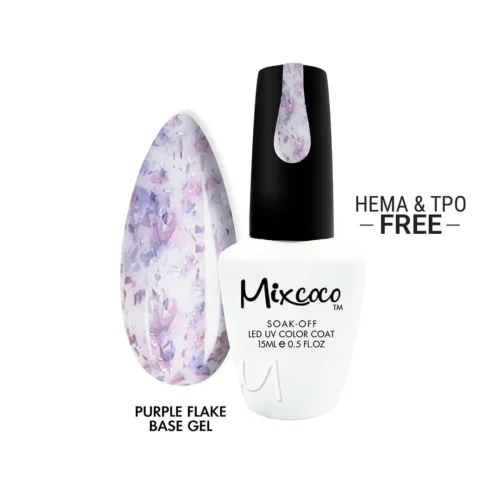 MIXCOCO PURPLE FLAKE BASE GEL HEMA & TPO FREE