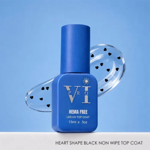 HEART SHAPE BLACK NON WIPE TOP COAT