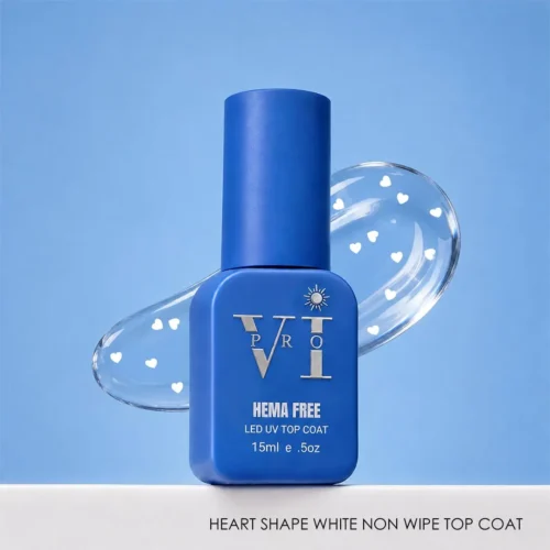 HEART SHAPE WHITE NON WIPE TOP COAT