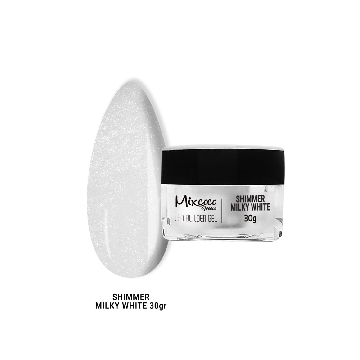 BUILDER GEL SHIMMER MILKY WHITE 30GR