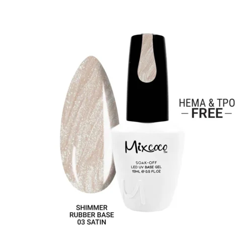 MIXCOCO SHIMMER RUBBER BASE 03 SATIN HEMA & TPO FREE