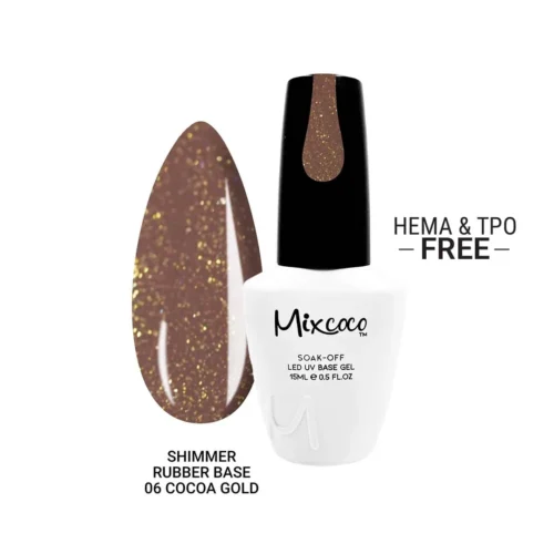 MIXCOCO SHIMMER RUBBER BASE 06 COCOA GOLD HEMA & TPO FREE