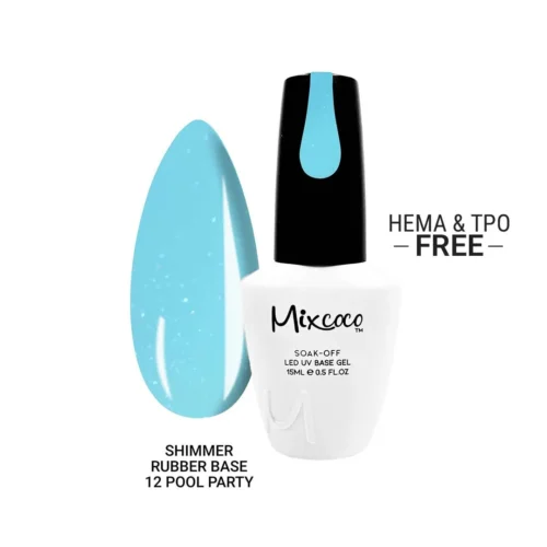 MIXCOCO SHIMMER RUBBER BASE 12 POOL PARTY HEMA & TPO FREE