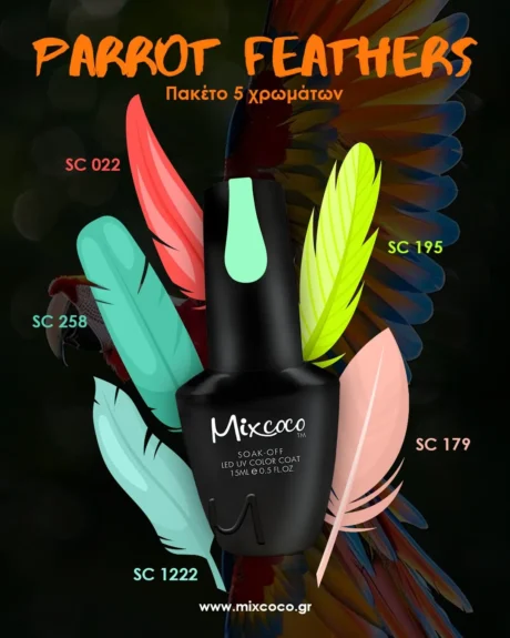 parrot feathers