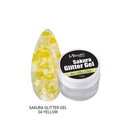 SAKURA GLITTER GEL 04 YELLOW_MIXCOCO
