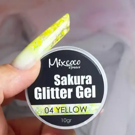 SAKURA GLITTER GEL YELLOW