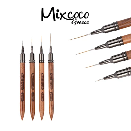 ΣΕΤ ΞΥΛΙΝΑ ΠΙΝΕΛΑ NAIL ART MIXCOCO