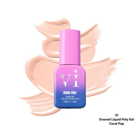 ENAMEL LIQUID POLY GEL CORAL POP 21_2