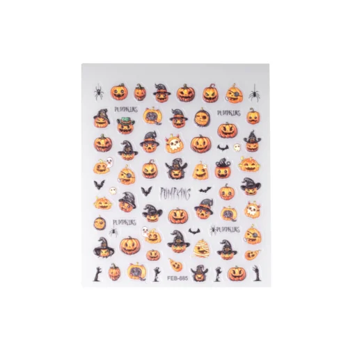 ΔΙΑΚΟΣΜΗΤΙΚΑ ΑΥΤΟΚΟΛΛΗΤΑ ΝΥΧΙΩΝ HALLOWEEN PUMPKINS 1