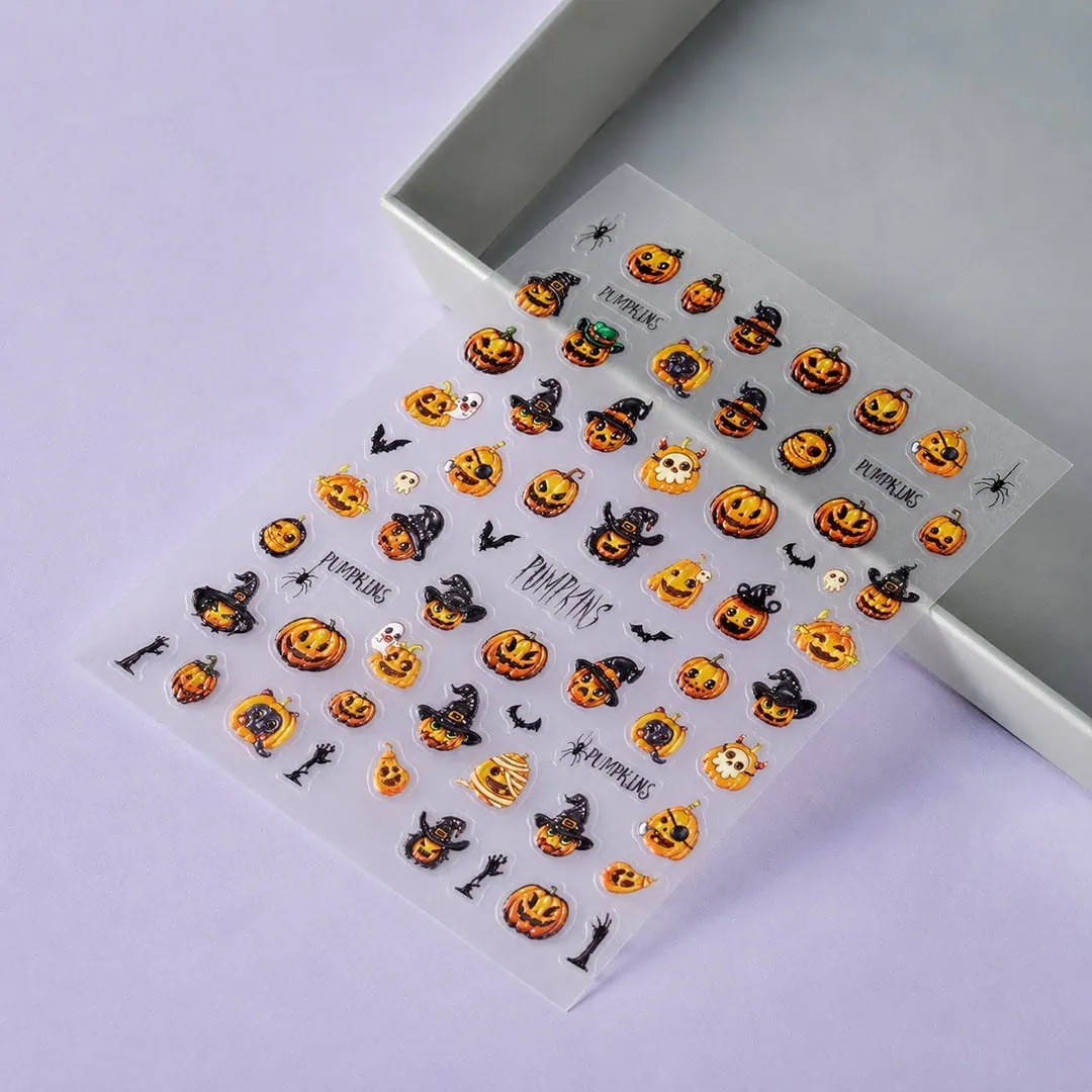 ΔΙΑΚΟΣΜΗΤΙΚΑ ΑΥΤΟΚΟΛΛΗΤΑ ΝΥΧΙΩΝ HALLOWEEN PUMPKINS