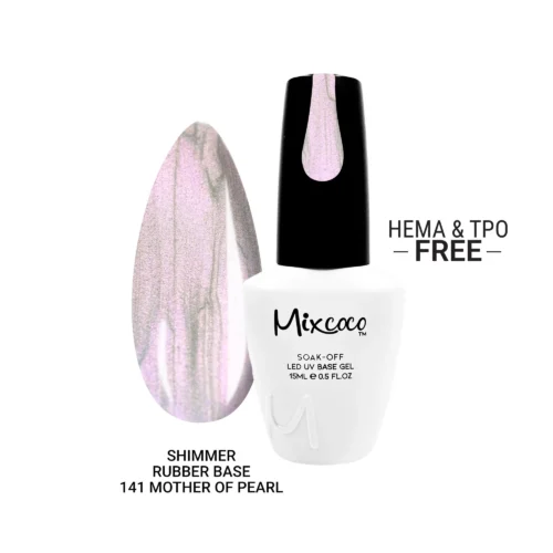 MIXCOCO - SHIMMER RUBBER BASE 141 MOTHER OF PEARL
