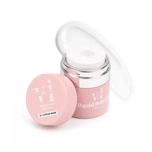 PUMPER LIQUID POLY GEL 01 COTTON WHITE - VI PRO